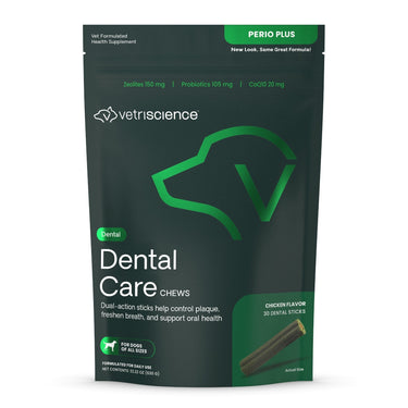 Front of Dental Care Dental Chews bag