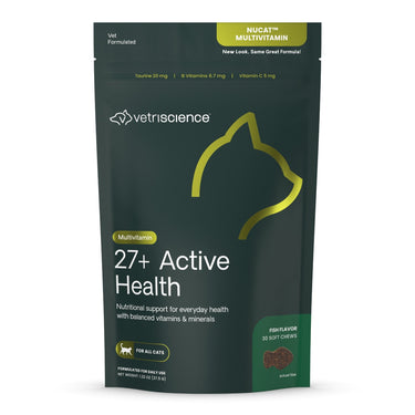 Front of 27+ Active Health for Cats bag