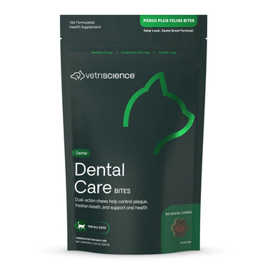 Front of Dental Care Bites for cats bag