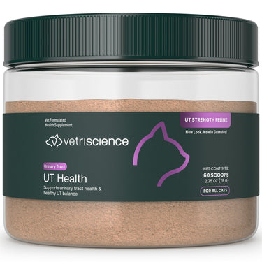 Front of VetriScience UT Health Powder for cats package