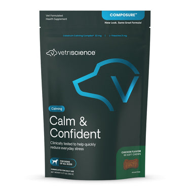 Front of Calm & Confident 60 Count Chicken flavor bag